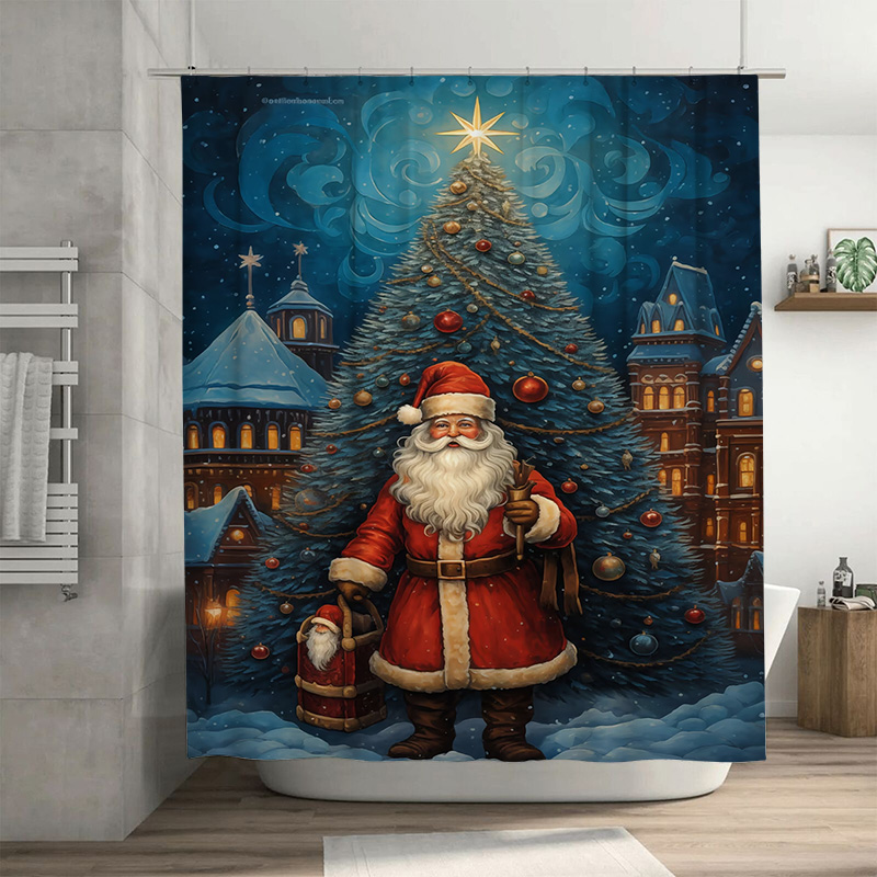 Home Bathroom Ideas - Tuniu Festive Santa Claus Bathroom Decor