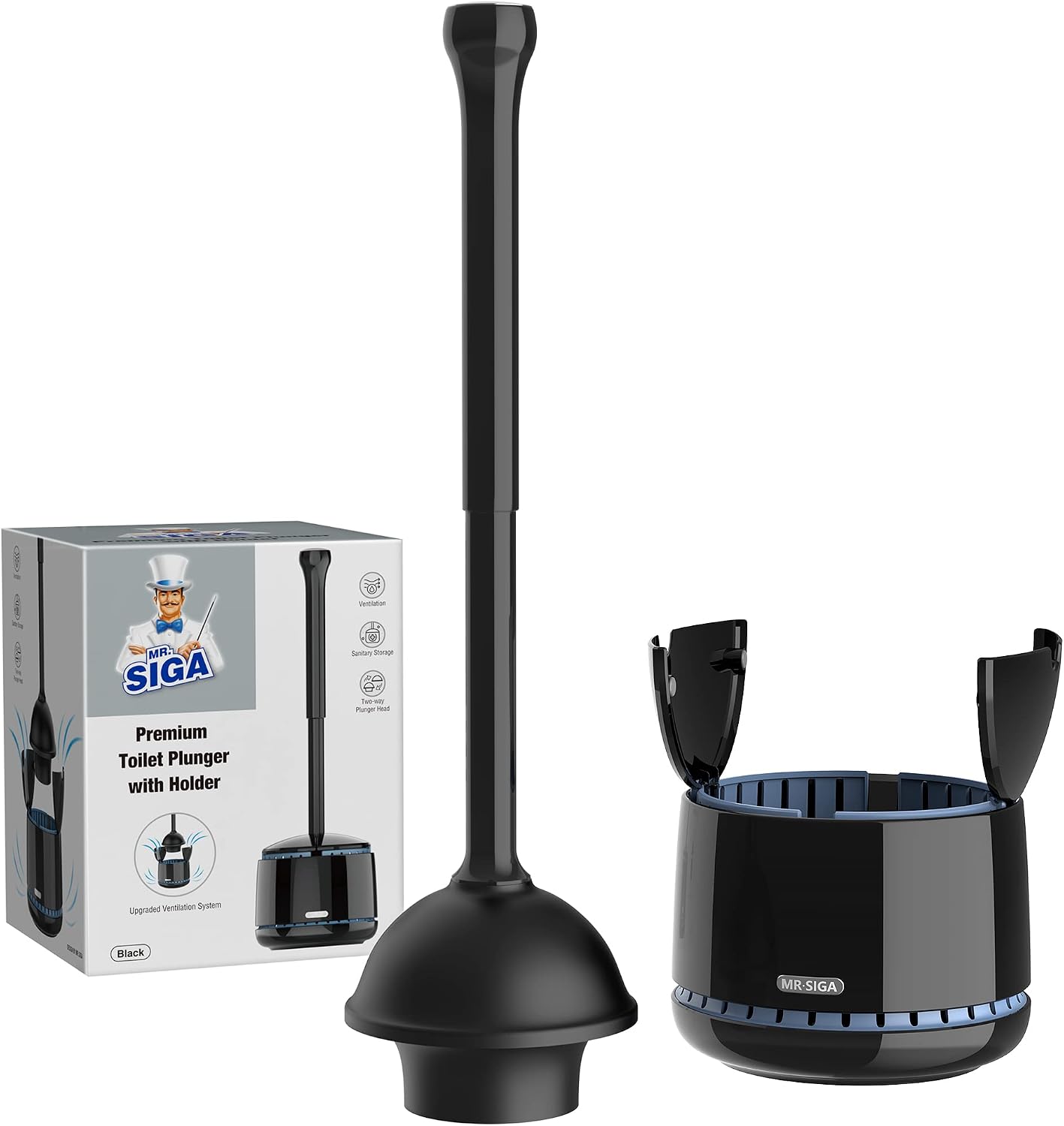 Plunger Toilet - Toilet Plunger with Holder, Heavy Duty