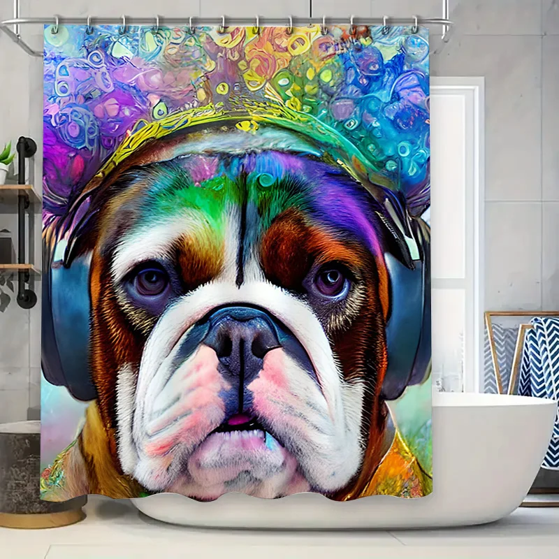 Home Bathroom Ideas - Vibrant Animal Print Shower Curtain Modern