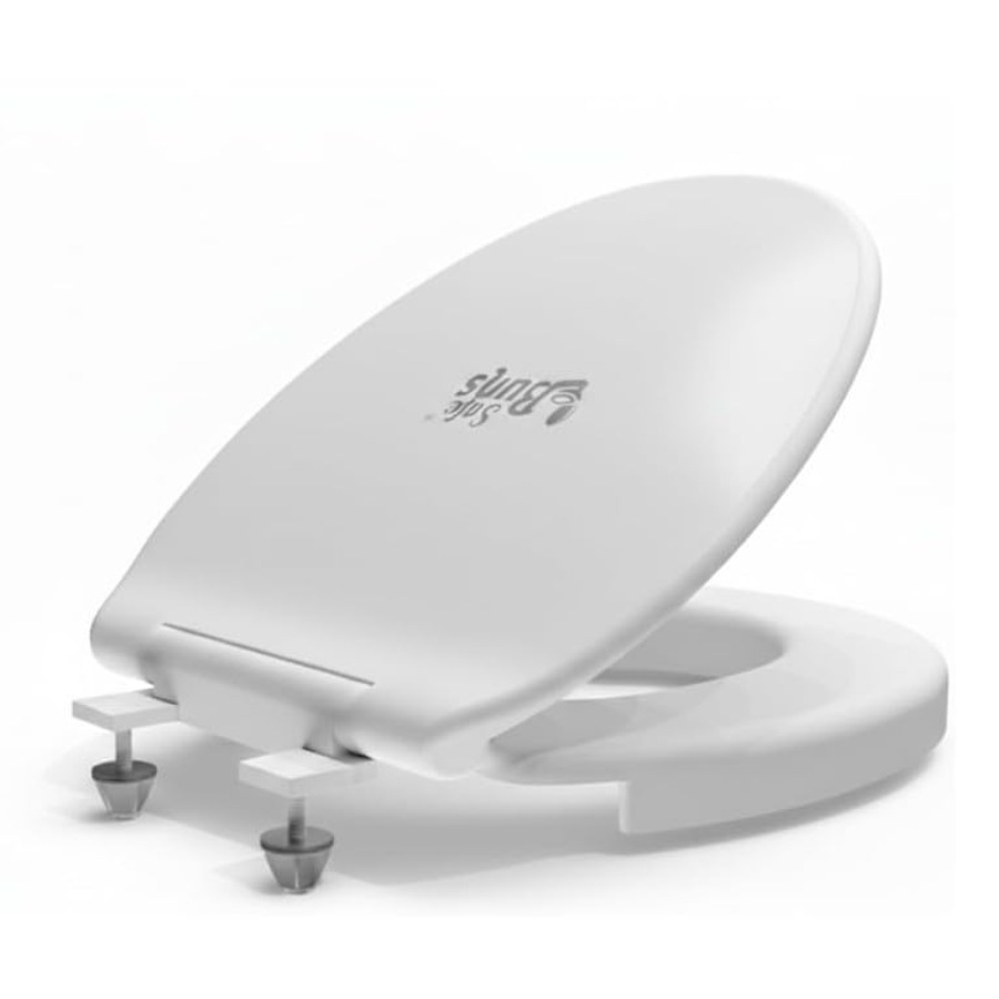 Home Bathroom Design - SafeBuns soft close round toilet seat