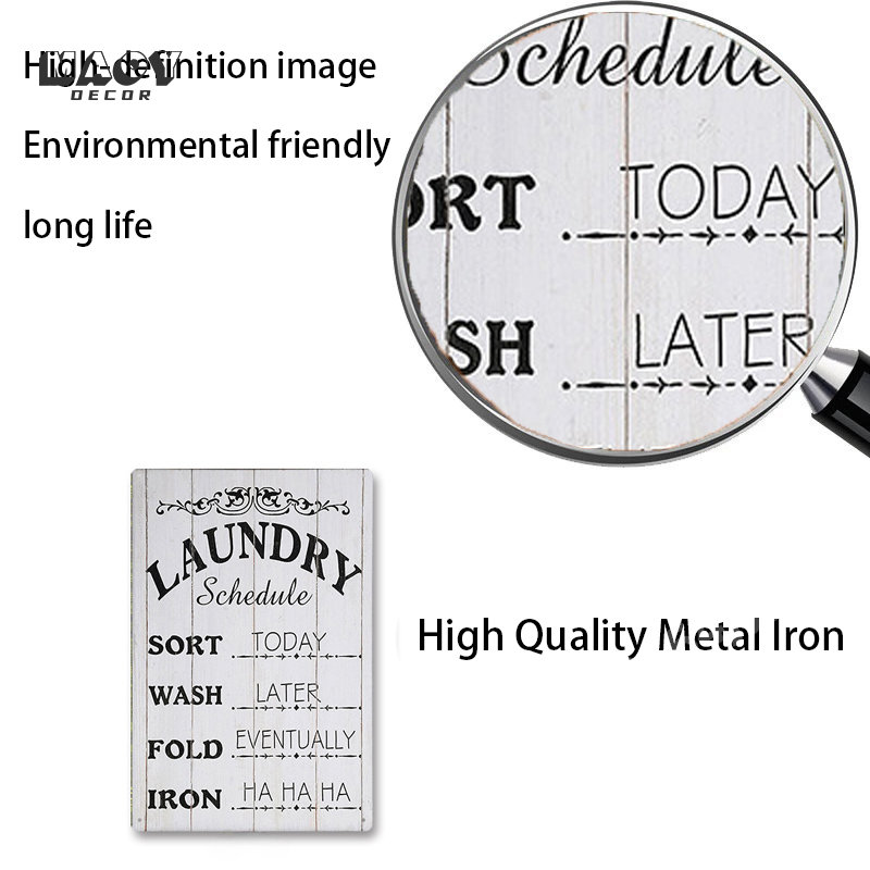 Slogan Metal Tin Sign Laundry  – Home Bathroom Furniture Bewertung und Preis