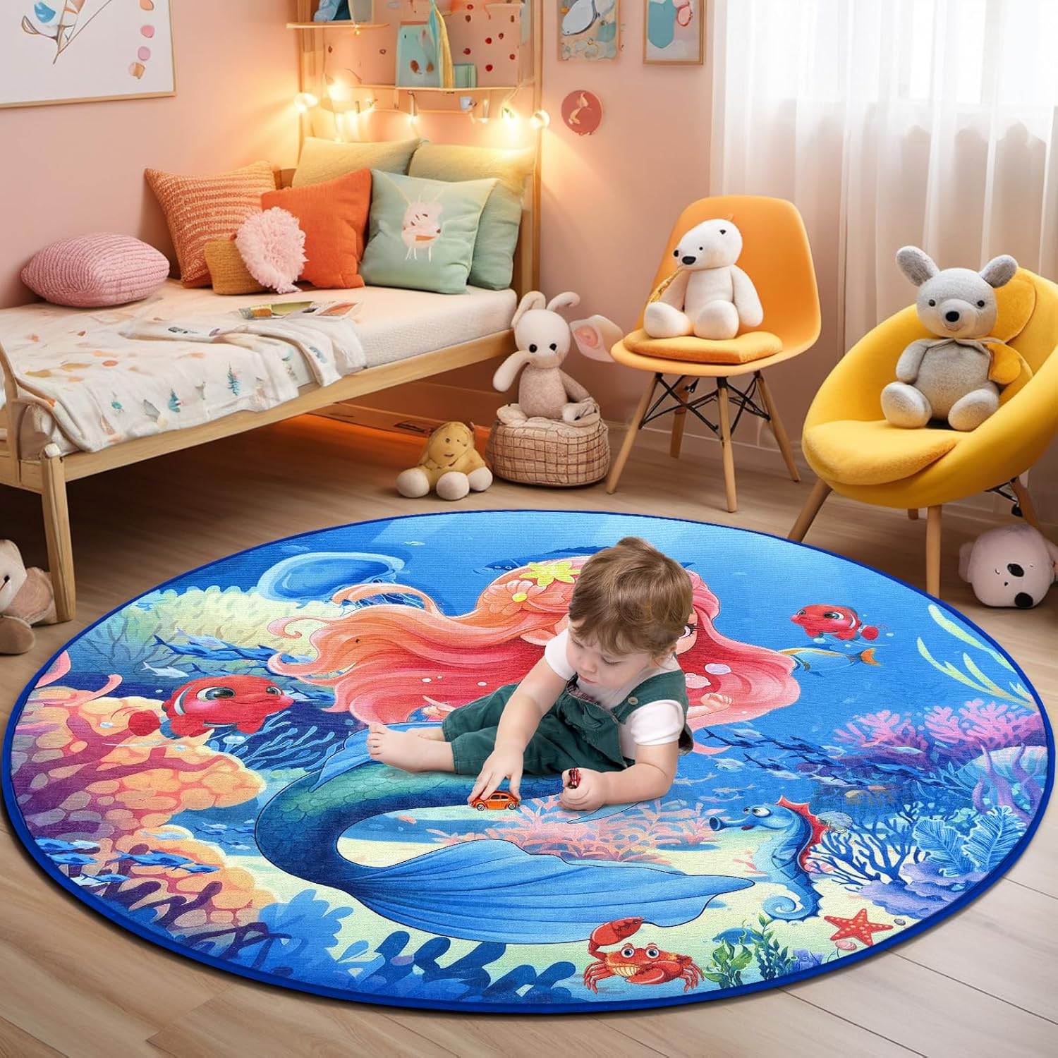 Mermaid Underwater Scene Round – Home Bathroom Scene Bewertung und Preis