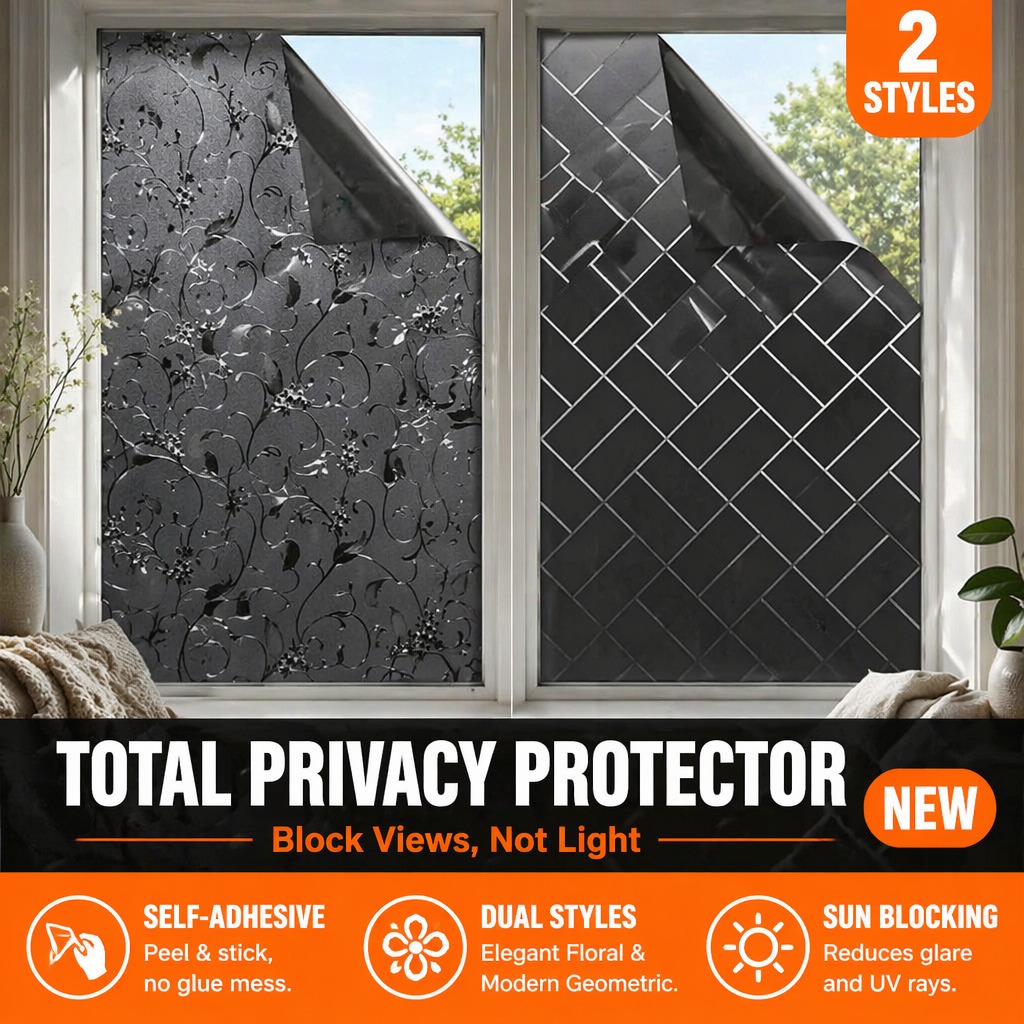 Privacy Blackout Window Film S – Home Bathroom Window Tint Bewertung und Preis