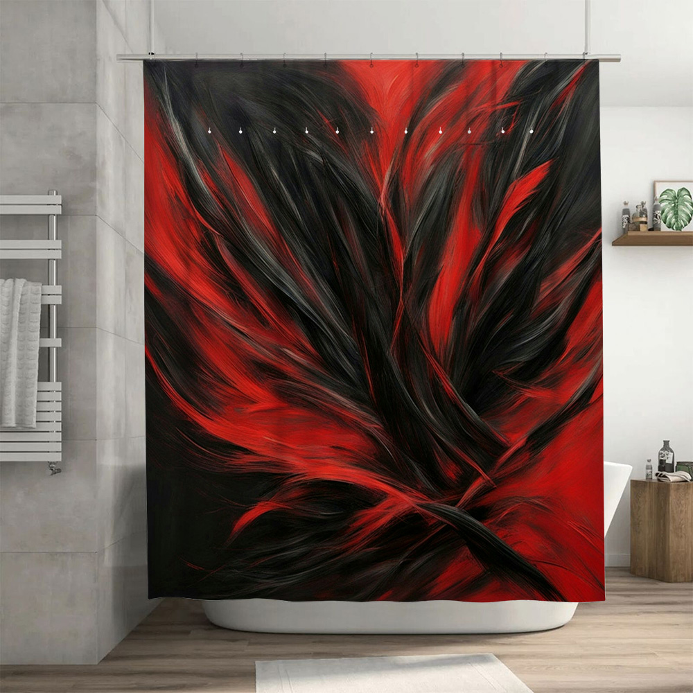 Red and Black Abstract Print S – Home Bathroom Ideas Bewertung und Preis