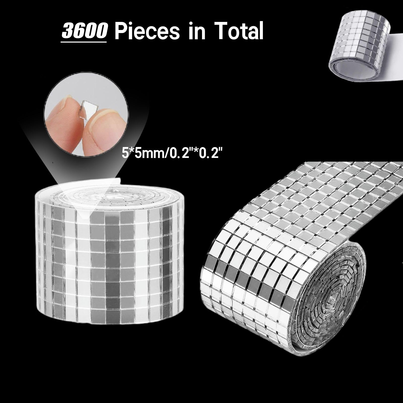 3600pcs 0.2inch Glass Mini Squ – Home Bathroom Tiles Bewertung und Preis