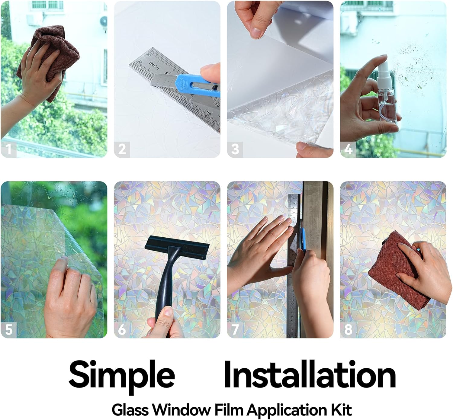 Rainbow Window Cling Privacy F – Home Bathroom Window Tint Bewertung und Preis