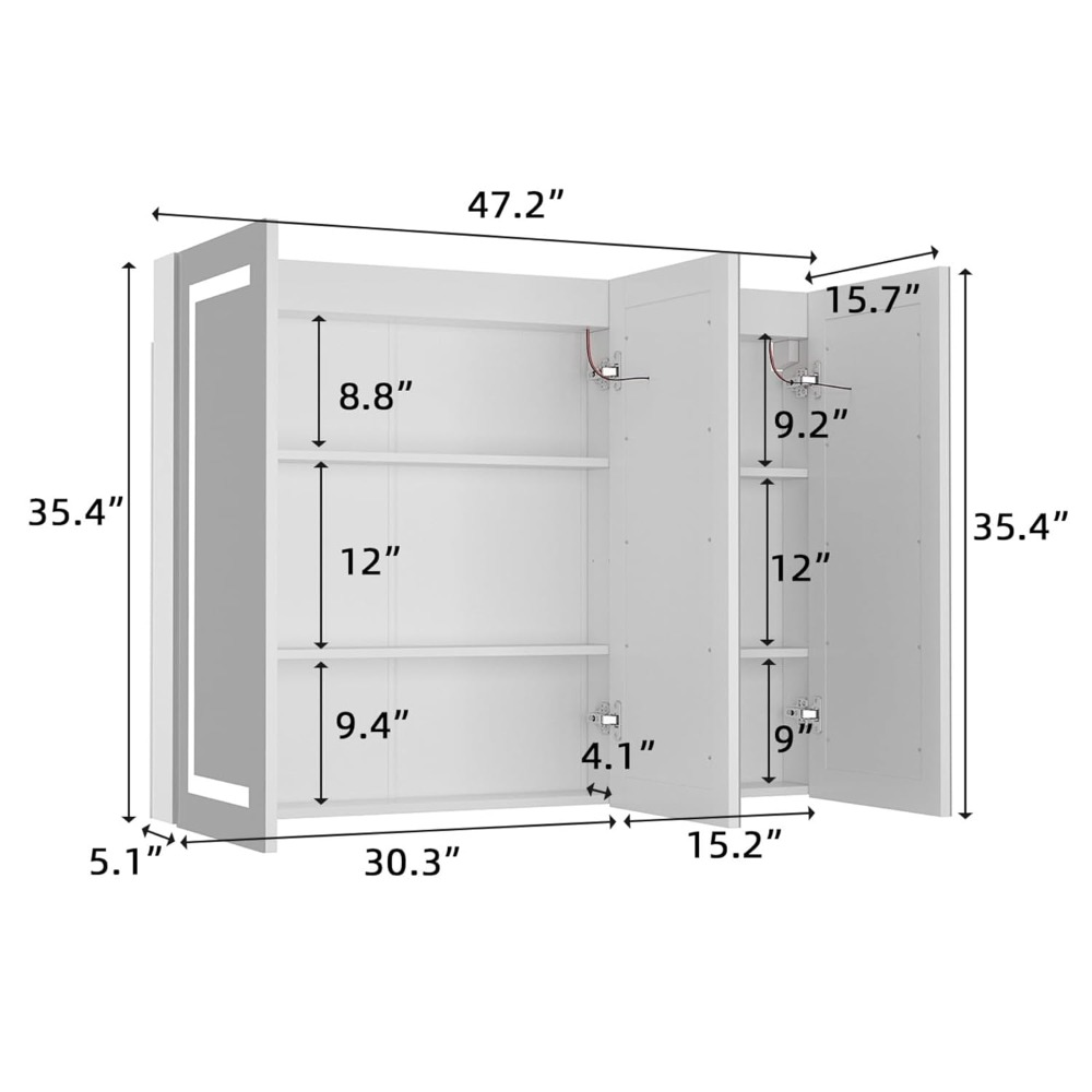 Lighted Medicine Cabinet with  – Home Bathroom Furniture Bewertung und Preis