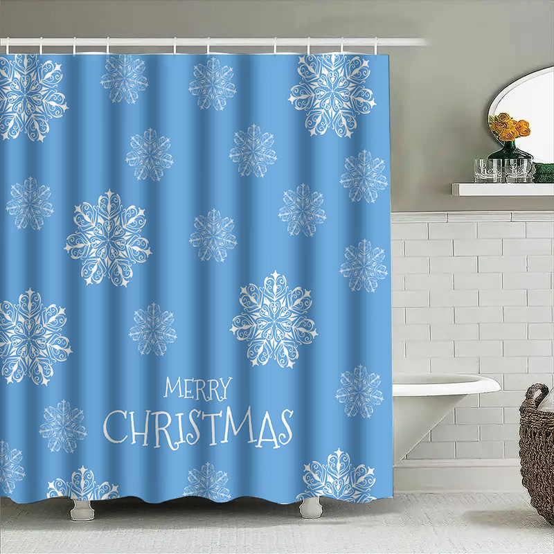 Christmas Shower Curtain Snowf – Home Bathroom Ideas Bewertung und Preis
