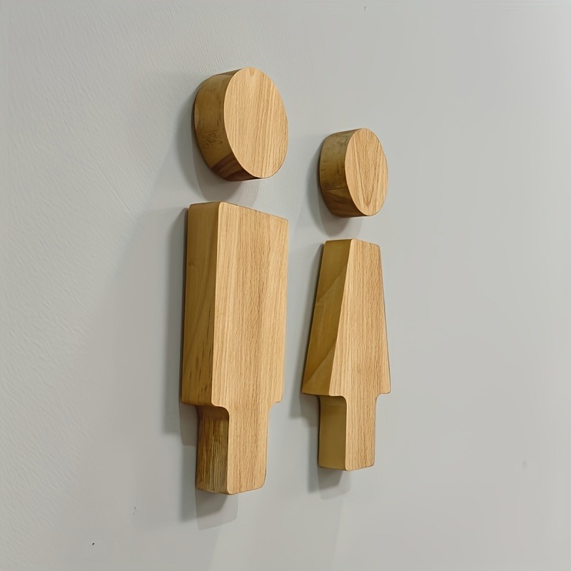 2PCS Wooden Bathroom Sign for  – Home Bathroom Accessories Bewertung und Preis