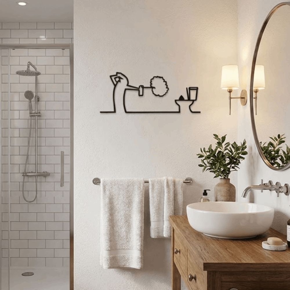 Wall Hanging 2D Flat Metal Bat – Home Toilet Bathroom Design Bewertung und Preis