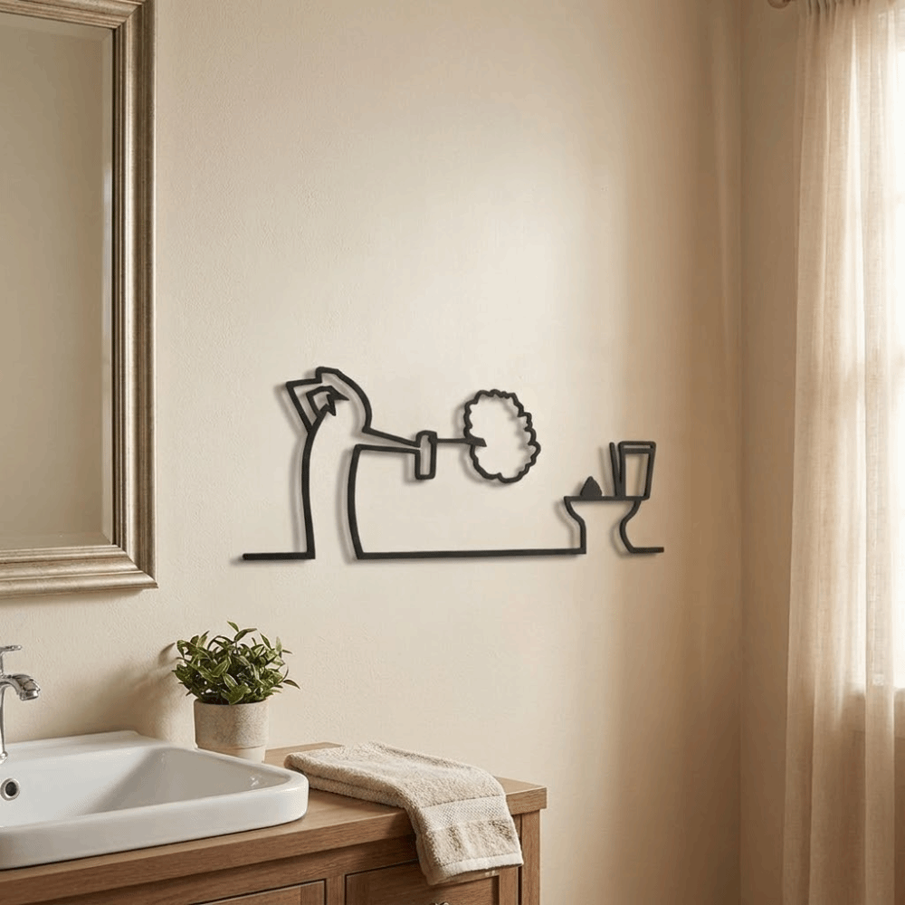 Wall Hanging 2D Flat Metal Bat – Home Toilet Bathroom Design Bewertung und Preis