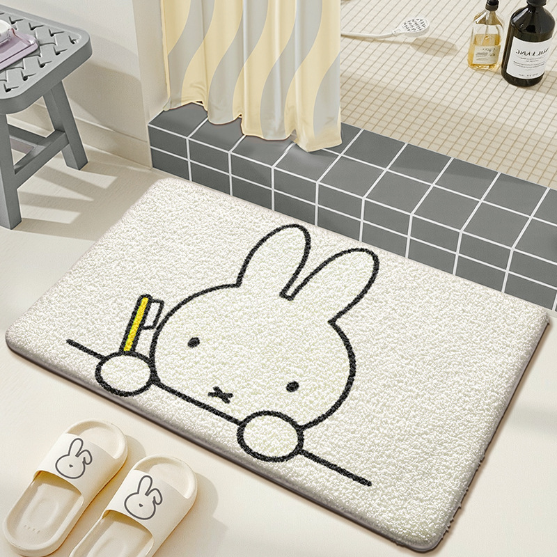Kawaii Miffy Floor Mat Cute Ca – Home Edit Bathroom Bewertung und Preis