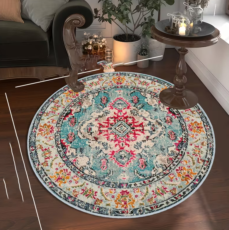 Traditional Geometric Round Ma – Home Toilet Bathroom Design Bewertung und Preis