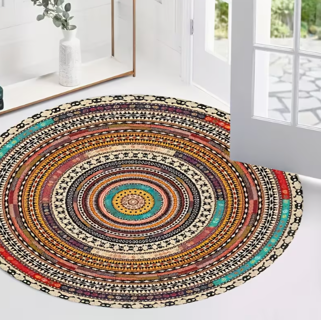 Traditional Geometric Round Ma – Home Toilet Bathroom Design Bewertung und Preis