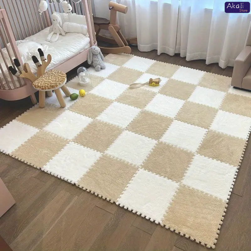4/12pcs Plush Puzzle Foam Floo – Home Goods Bathroom Mats Bewertung und Preis