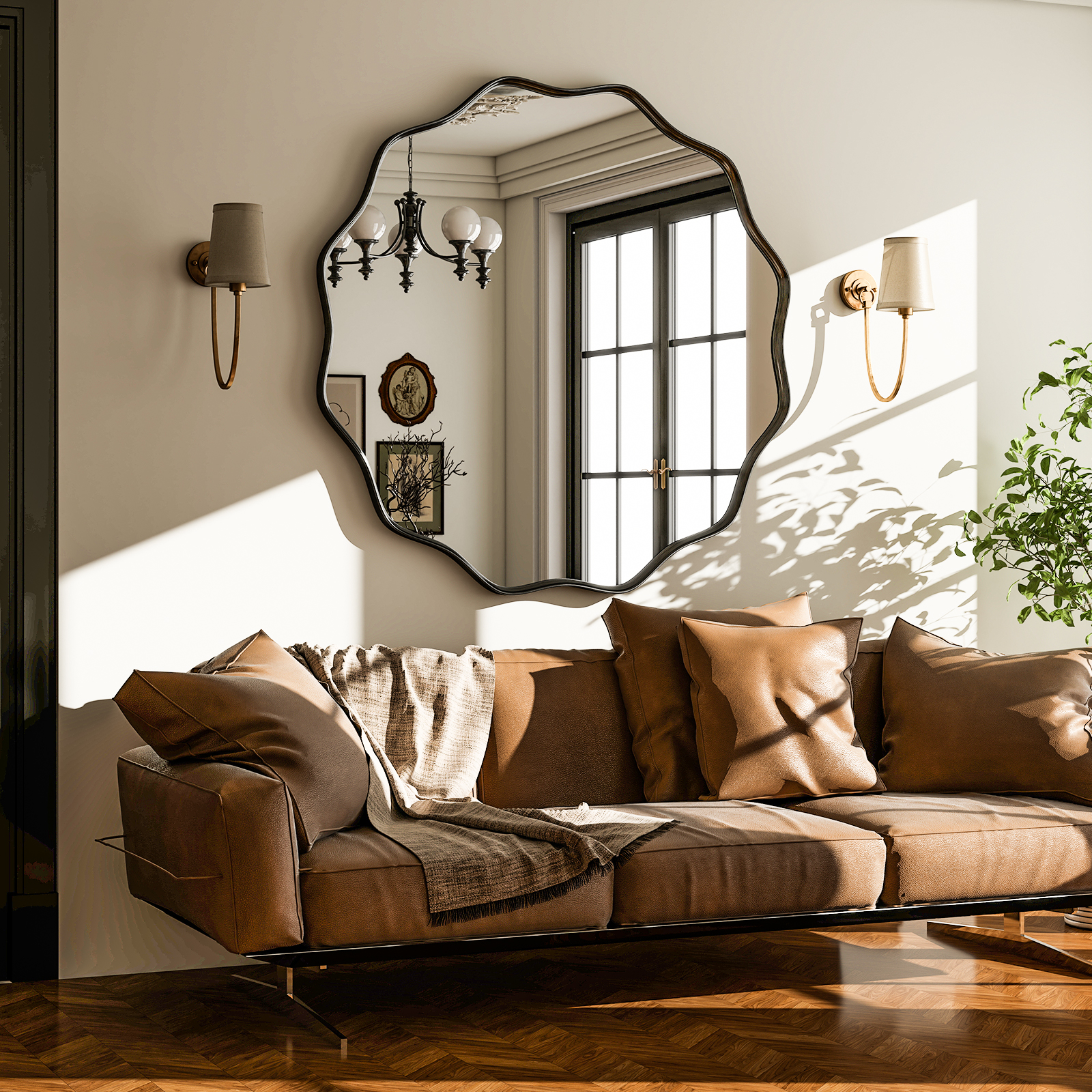 Wavy Round Bathroom Mirror Dec – Home Bathroom Furniture Bewertung und Preis
