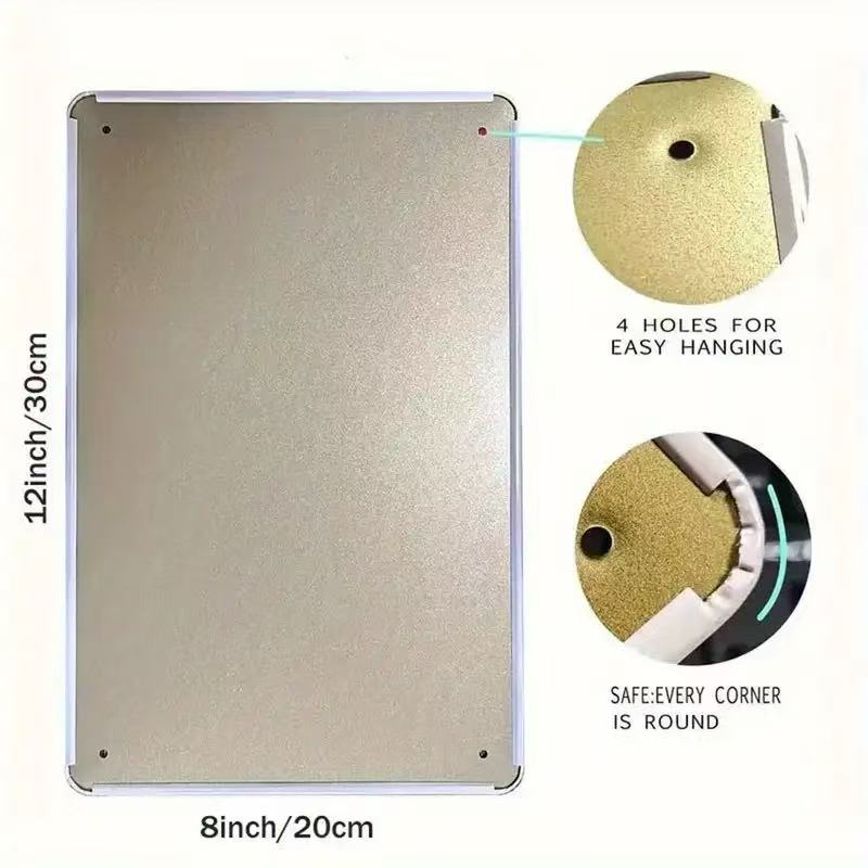 2D Flat Retro Metal Sign - Tur – Home Bathroom Design Bewertung und Preis