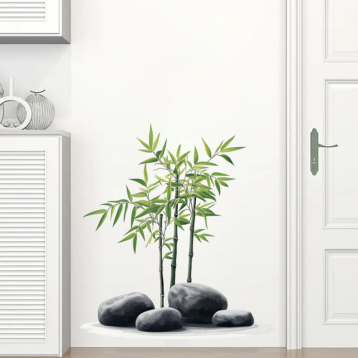 Ink Bamboo Wall Sticker Bathro – Home Bathroom Tiles Bewertung und Preis