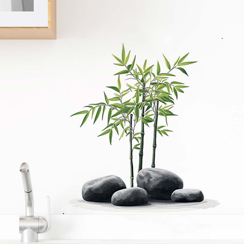 Ink Bamboo Wall Sticker Bathro – Home Bathroom Tiles Bewertung und Preis