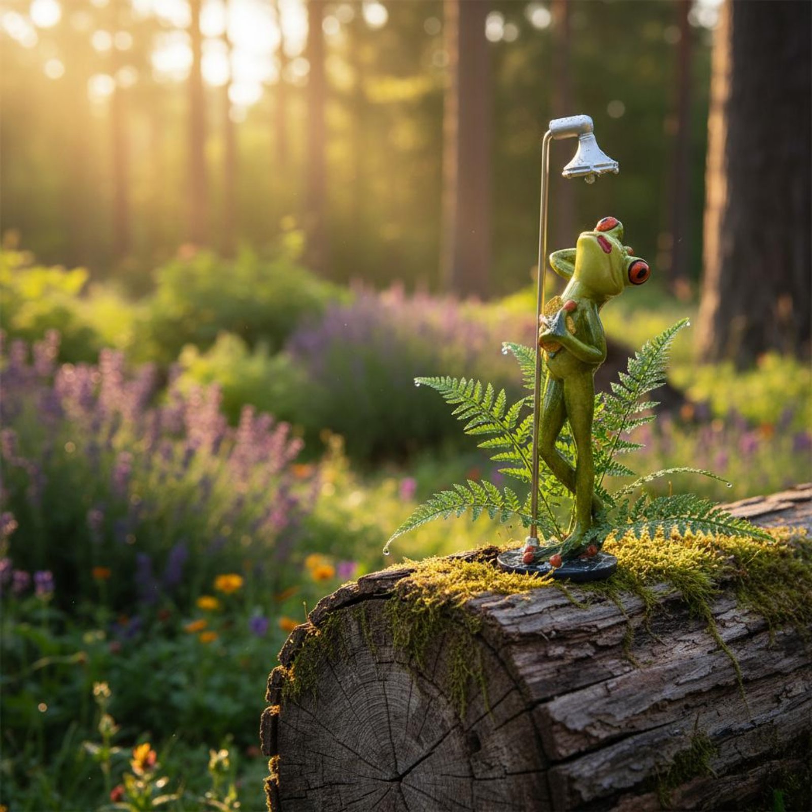 Showering Frog Figurine Novelt – Home Bathroom Shower Bewertung und Preis
