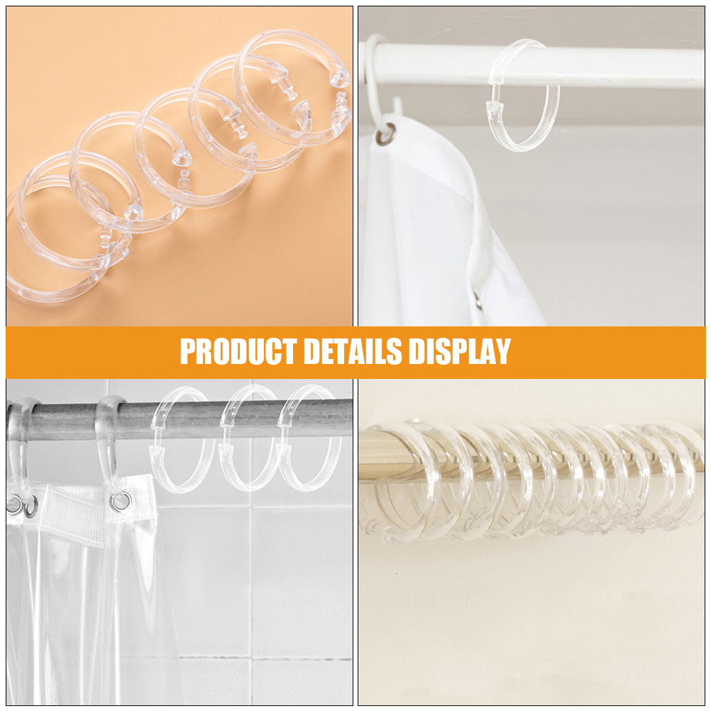 15Pcs Clear Shower Curtain Rin – Home Bathroom Design Bewertung und Preis