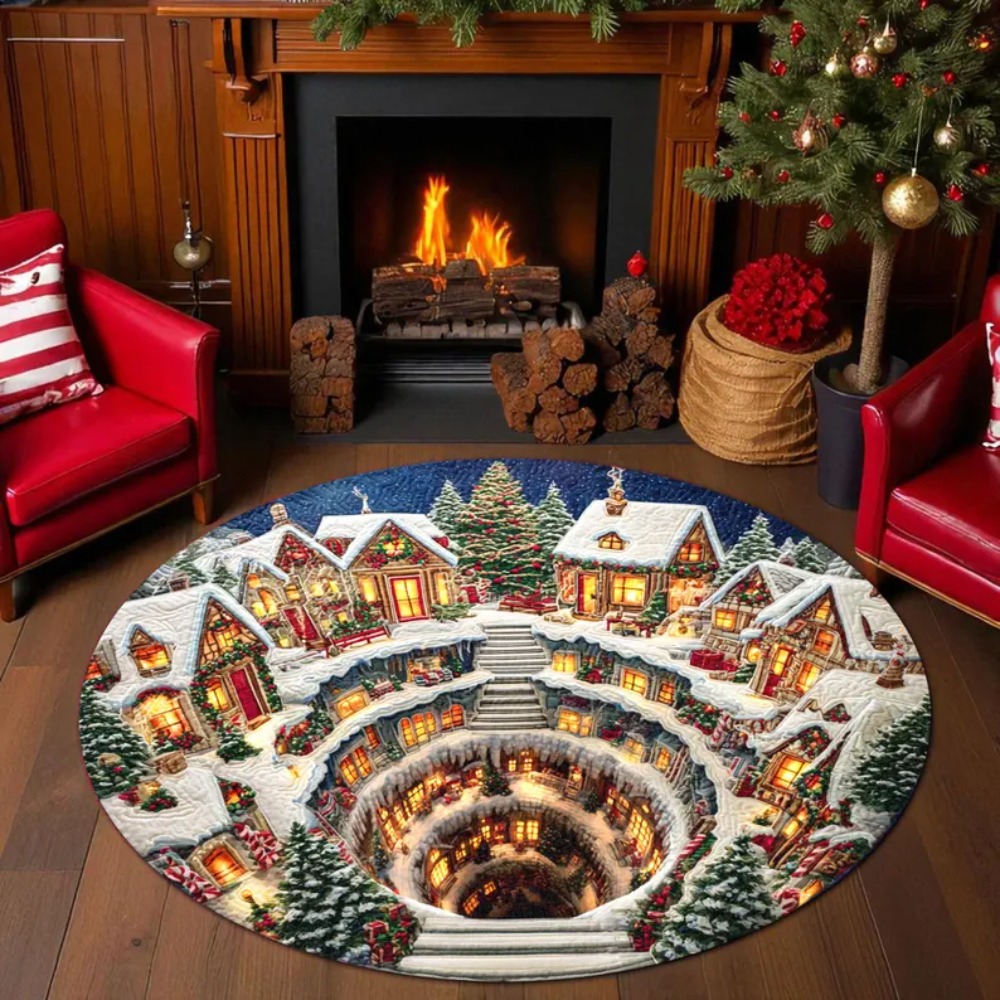 Christmas 3D Illusion Round Ca – Home Bathroom Scene Bewertung und Preis