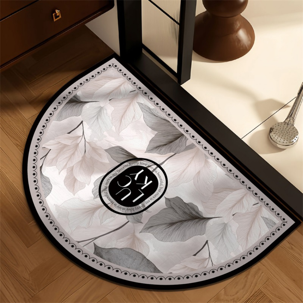 Grey Sketch Leaf Monogram semi – Home Bathroom Scene Bewertung und Preis