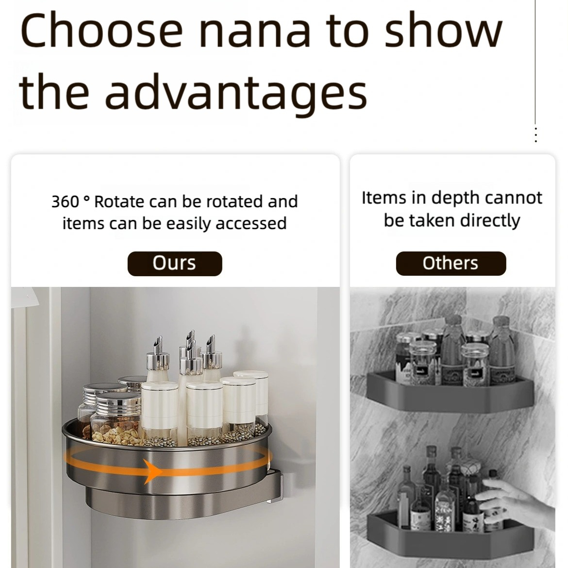 No Drilling 360°Rotate Stainle – Home Bathroom Scene Bewertung und Preis