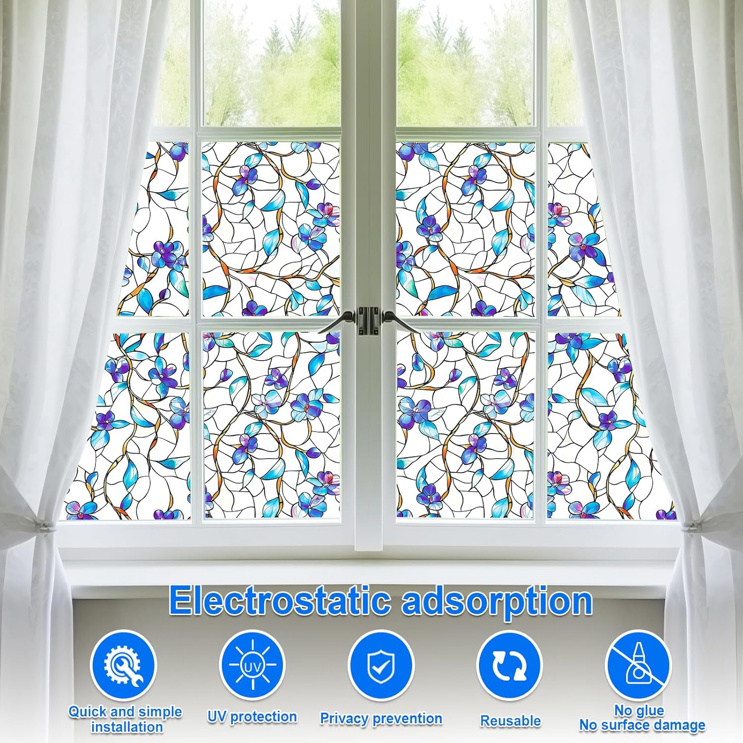Frosted Glass Window Film, UV  – Home Bathroom Window Tint Bewertung und Preis