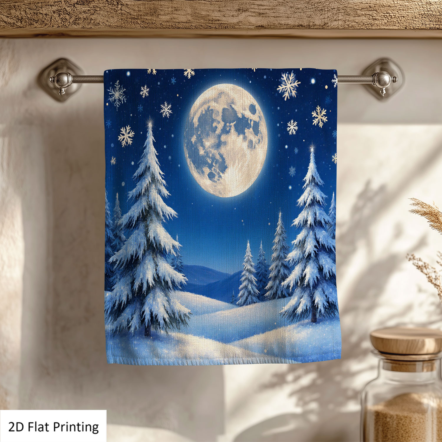 1Pc Snowflakes Moon Fir Trees  – Home Bathroom Scene Bewertung und Preis