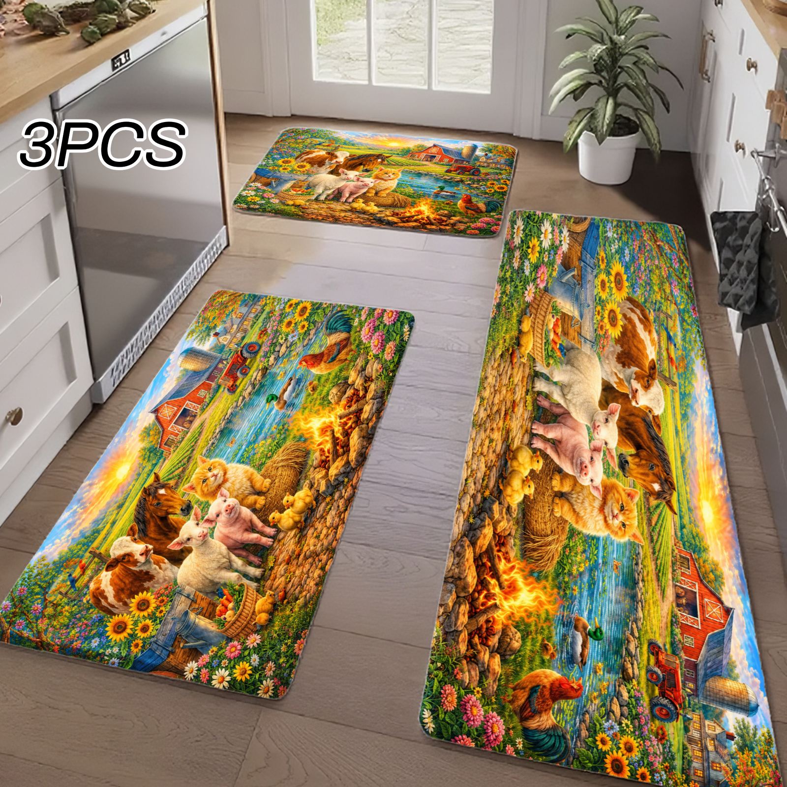 3PCS Kitchen Rugs,Home Decorat – Home Bathroom Scene Bewertung und Preis