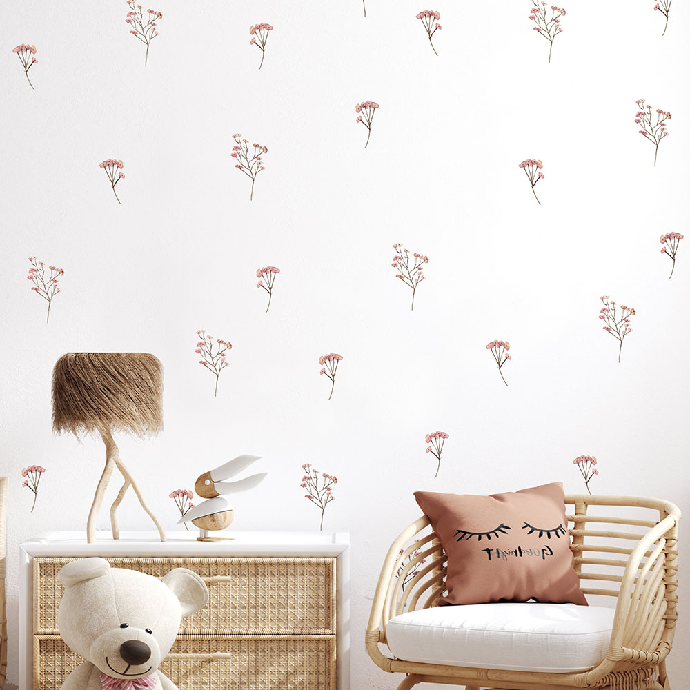 Pink  Watercolor Flower Wall S – Home Bathroom Tiles Bewertung und Preis