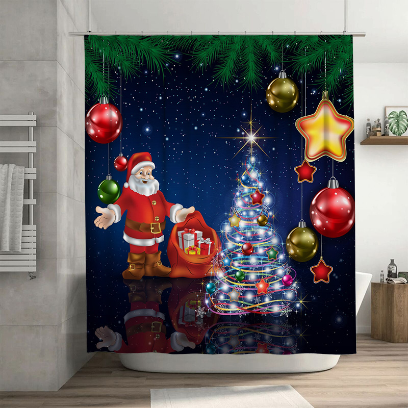 TU Christmas Shower Curtain Sa – Home Bathroom Ideas Bewertung und Preis