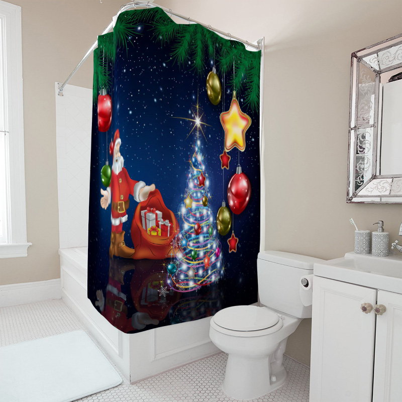 TU Christmas Shower Curtain Sa – Home Bathroom Ideas Bewertung und Preis