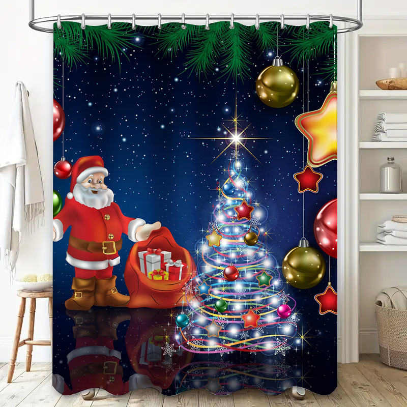 TU Christmas Shower Curtain Sa – Home Bathroom Ideas Bewertung und Preis