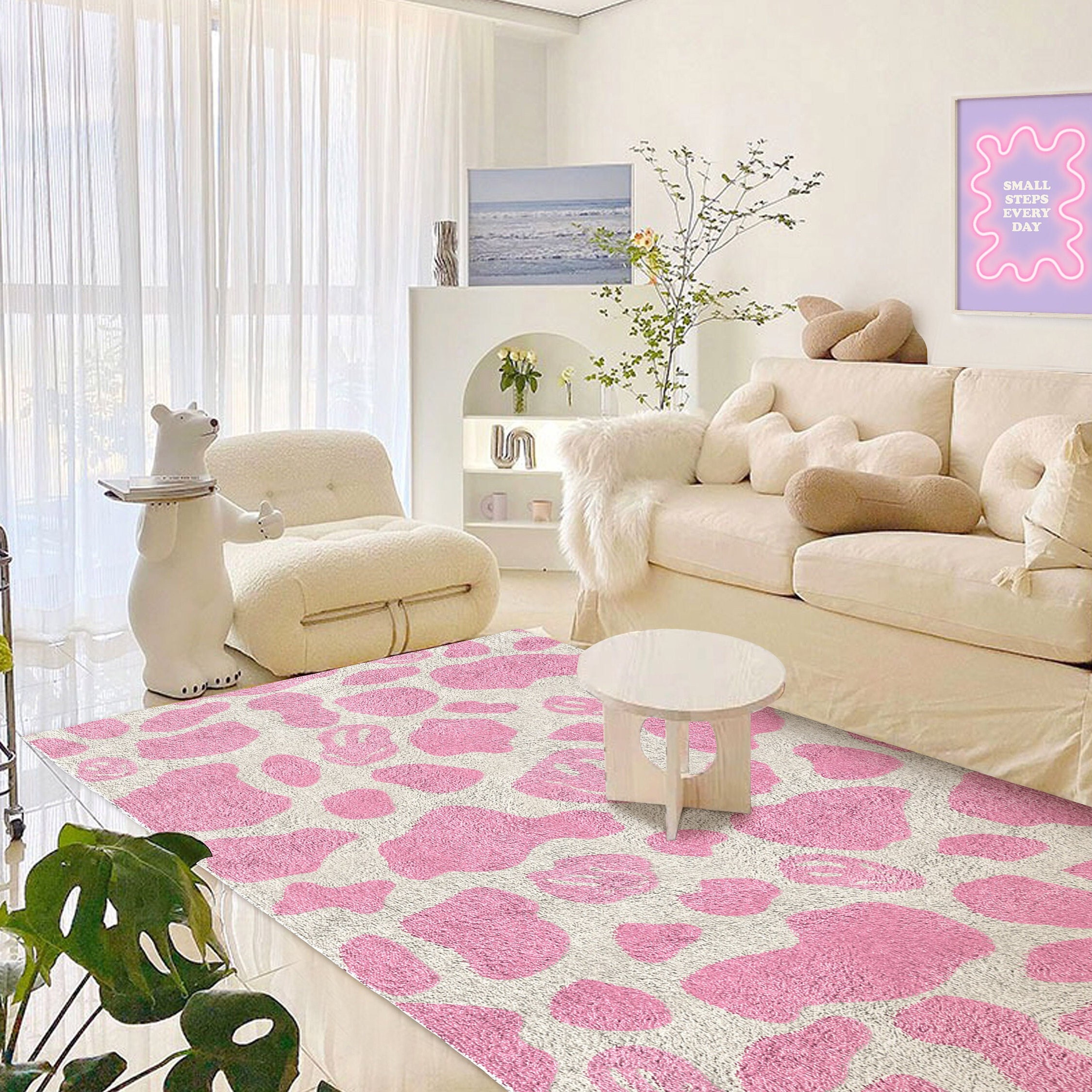 Pink Smile Cow Print Carpet  F – Japan Bathroom.Home Bewertung und Preis