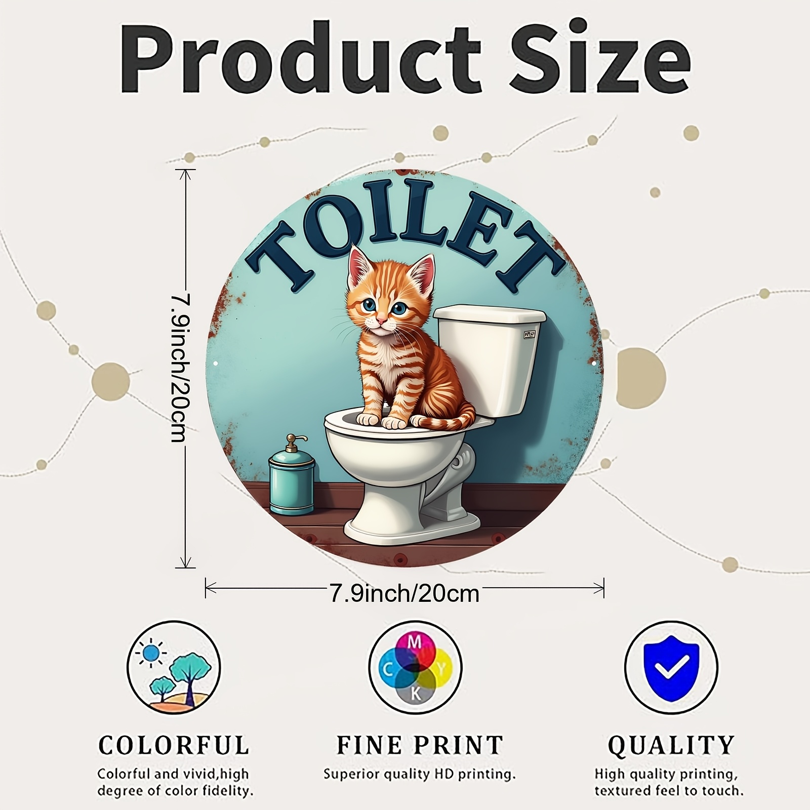 Aluminum Sign, Cute Cat Toilet – Home Bathroom Scene Bewertung und Preis