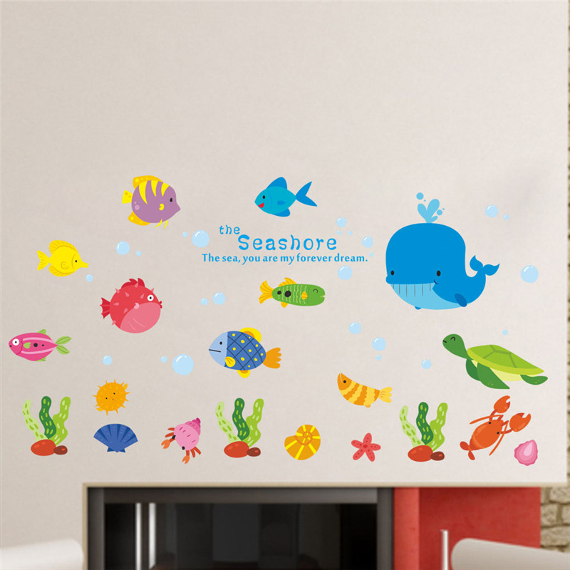 Cute Fishes Whale Shark Sealif – Home Bathroom Tiles Bewertung und Preis