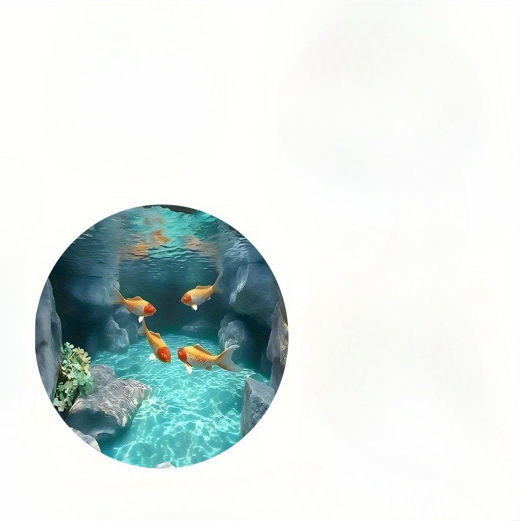 Koi Fish Pond Round Rug Fleece – Home Bathroom Scene Bewertung und Preis