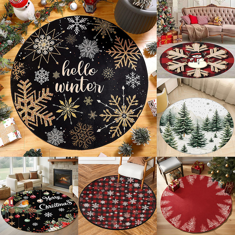 1pc Christmas round carpet: Sa – Home Bathroom Scene Bewertung und Preis