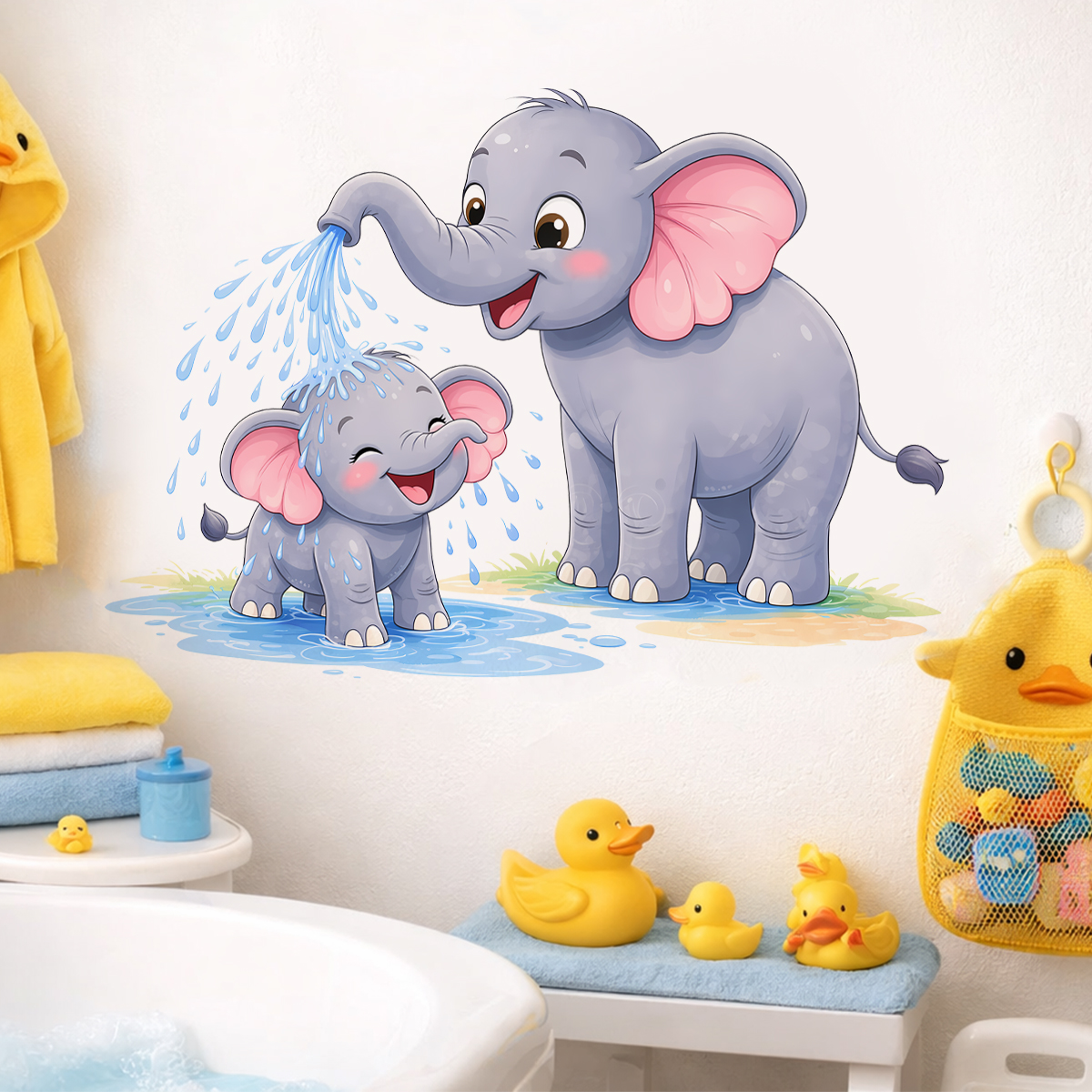 New Cartoon Elephant Wall Stic – Home Bathroom Scene Bewertung und Preis
