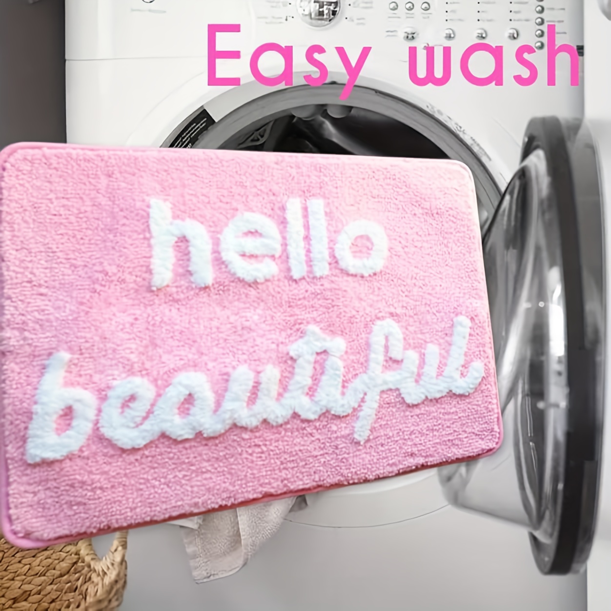 1pc, Hello Beautiful Non-slip  – Home Goods Bathroom Mats Bewertung und Preis