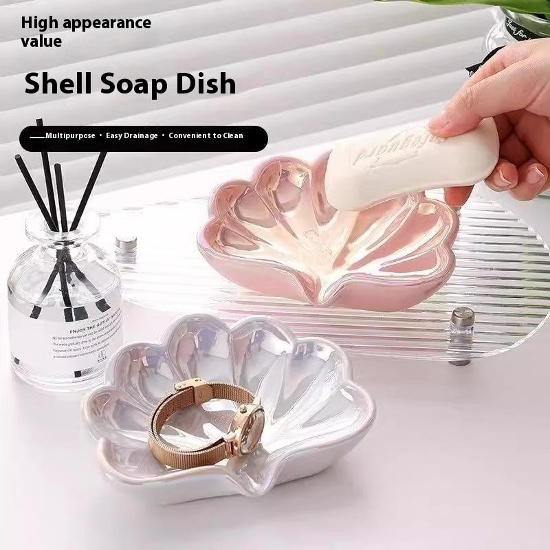 1/2Pcs Shell Shape Drain Soap  – Home Bathroom Accessories Bewertung und Preis