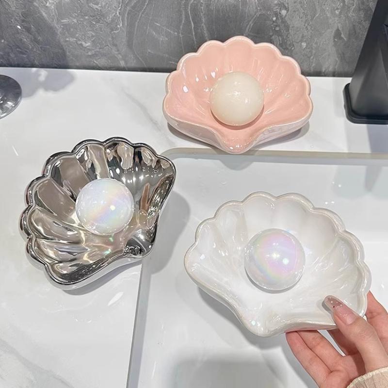 1/2Pcs Shell Shape Drain Soap  – Home Bathroom Accessories Bewertung und Preis