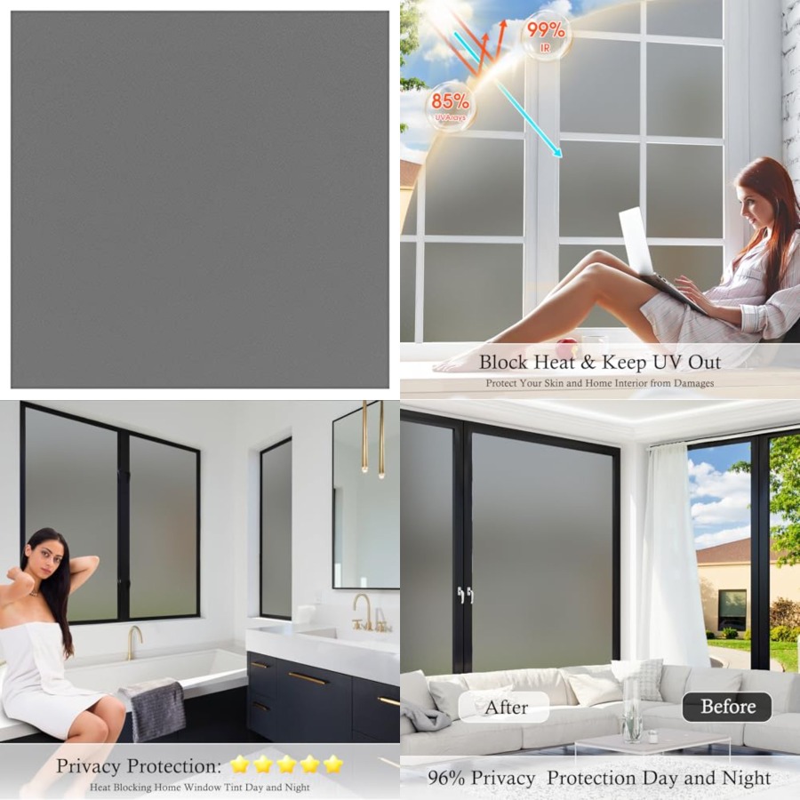 Window Privacy Film Frosted Gl – Home Bathroom Window Tint Bewertung und Preis