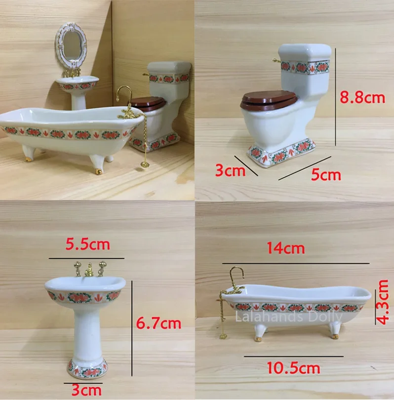 4pcs/set Dollhouse Mini Creati – Home Bathroom Furniture Bewertung und Preis