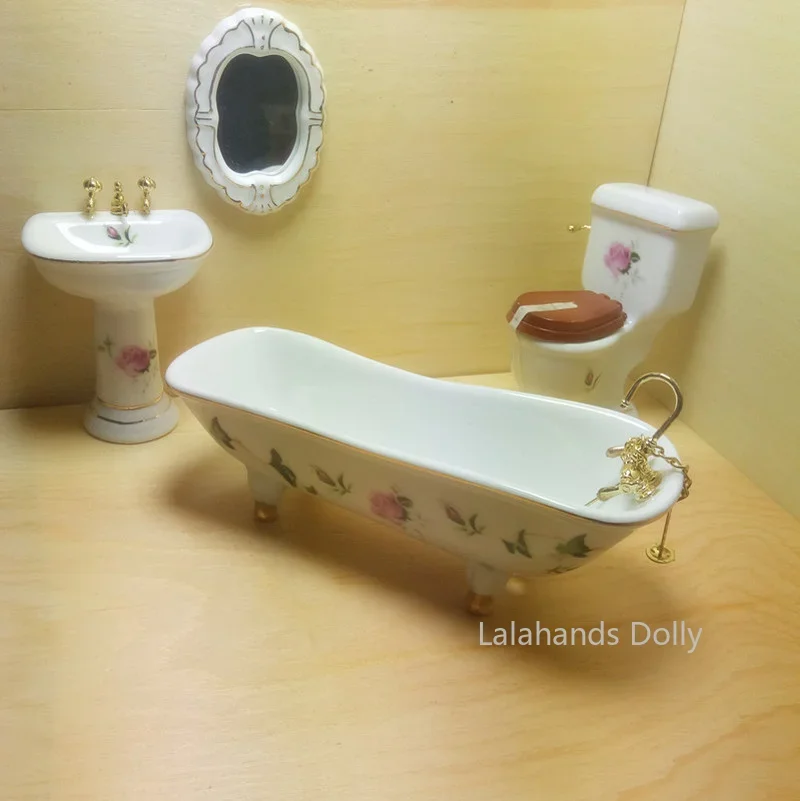 4pcs/set Dollhouse Mini Creati – Home Bathroom Furniture Bewertung und Preis