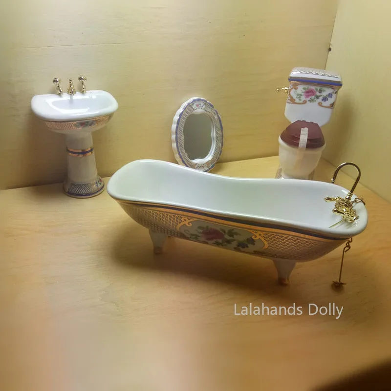 4pcs/set Dollhouse Mini Creati – Home Bathroom Furniture Bewertung und Preis
