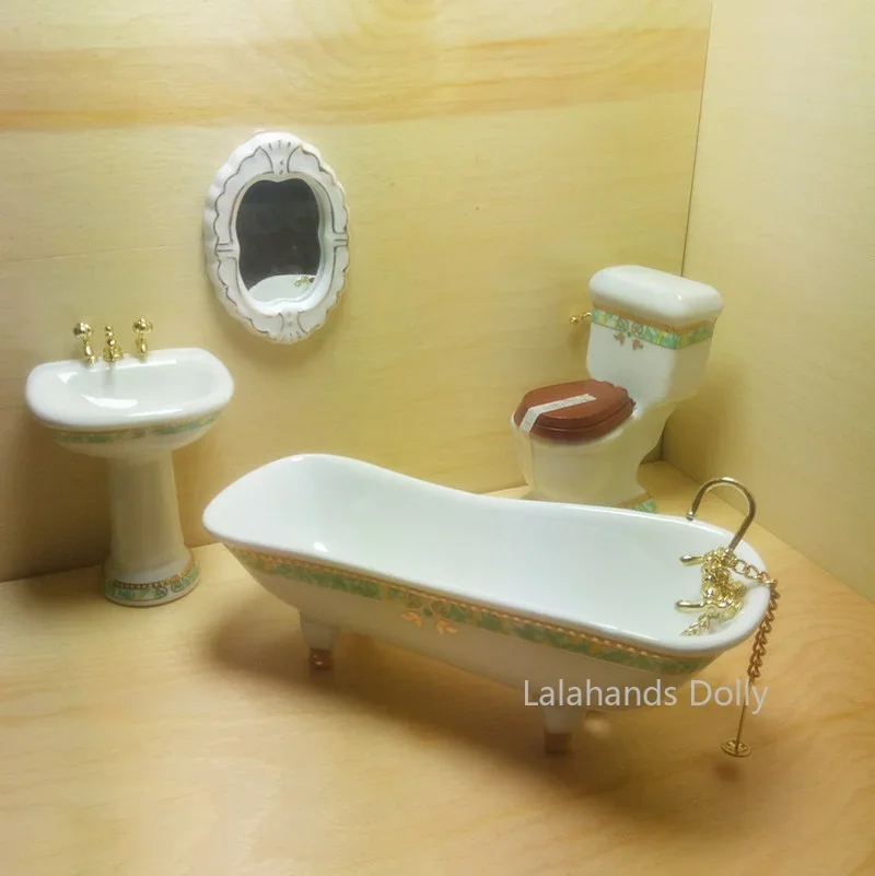 4pcs/set Dollhouse Mini Creati – Home Bathroom Furniture Bewertung und Preis